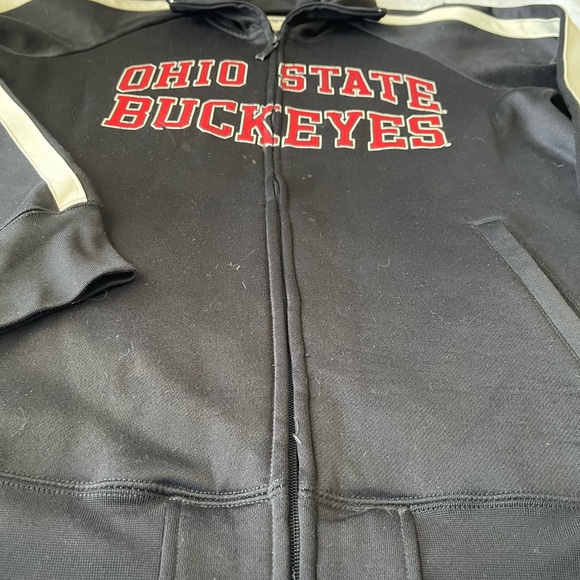 #221 Ohio State University Buckeyes Track Jacket Men's Large Black Polyester - Picture 14 of 16
